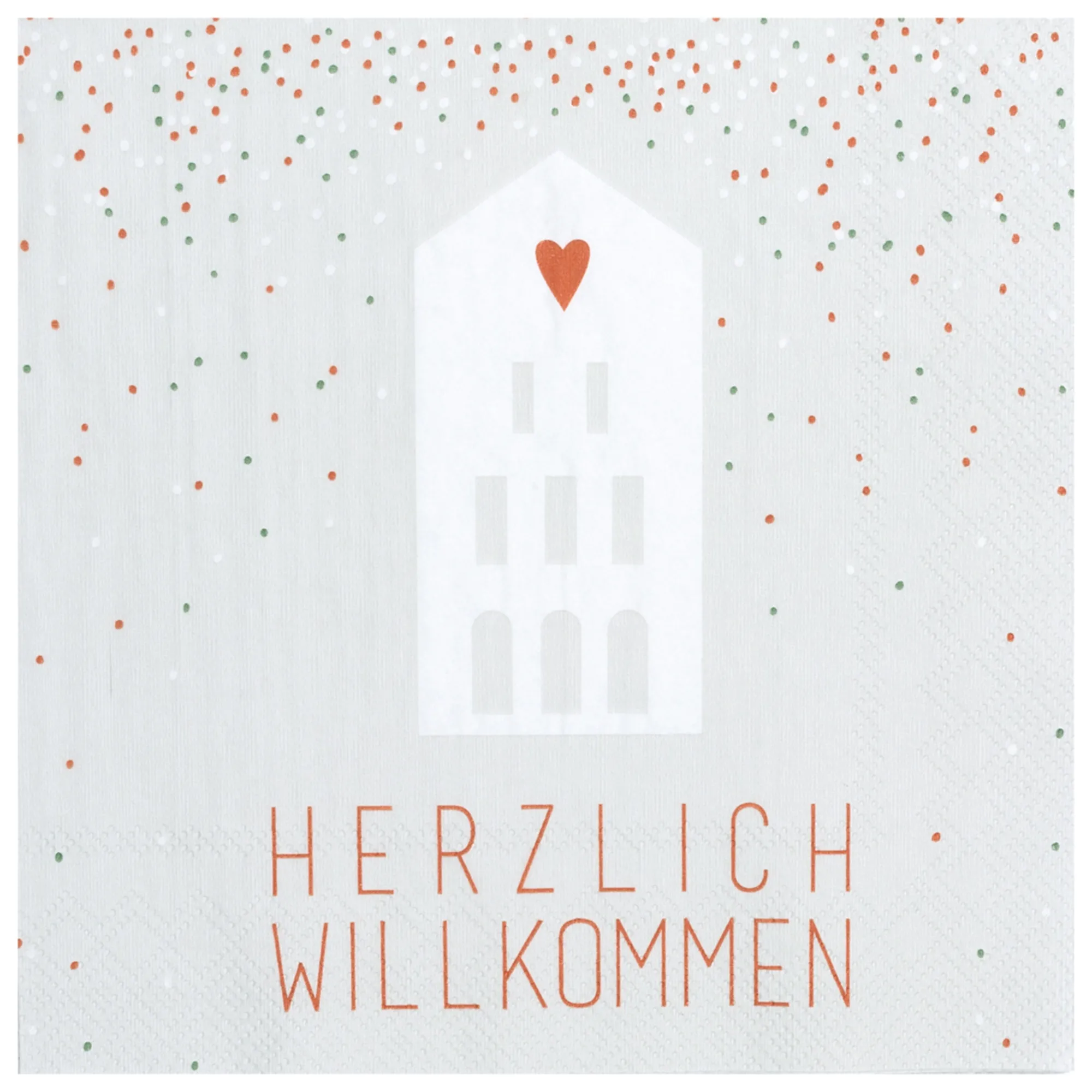 Räder Design - 20 Servietten "Herzlich Willkommen"