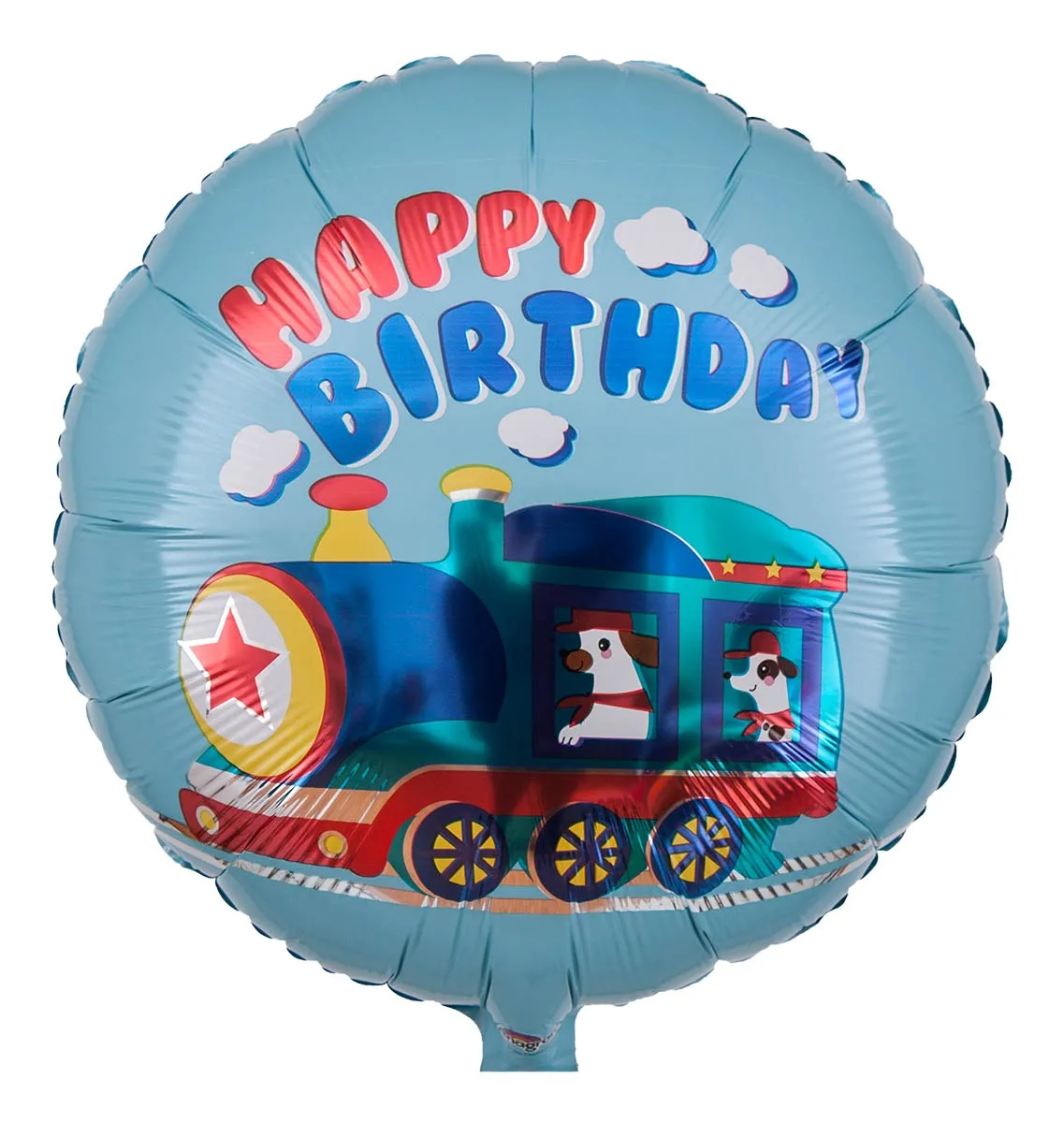 Folienballon Happy Birthday Wau-Wau-Zug 45cm