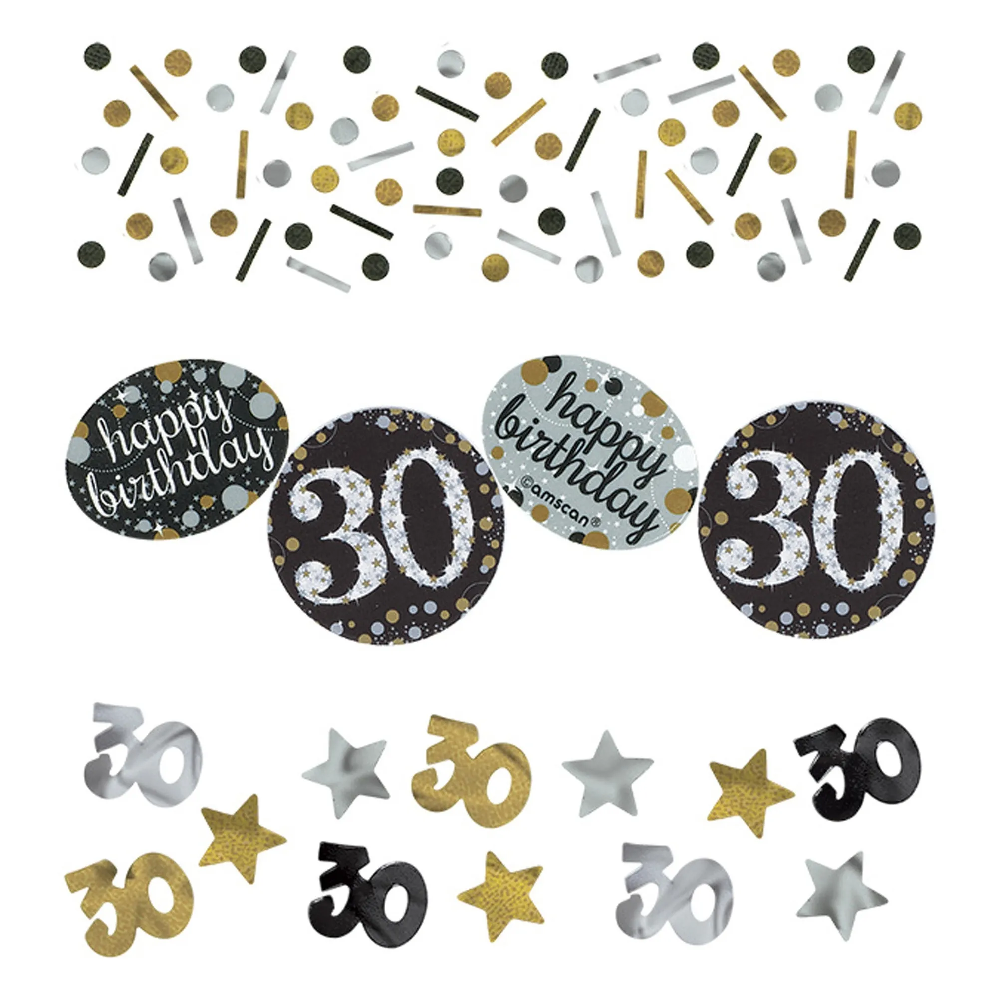 Sparkling Celebration Silber & Gold 30. Geburtstag Konfetti 34g