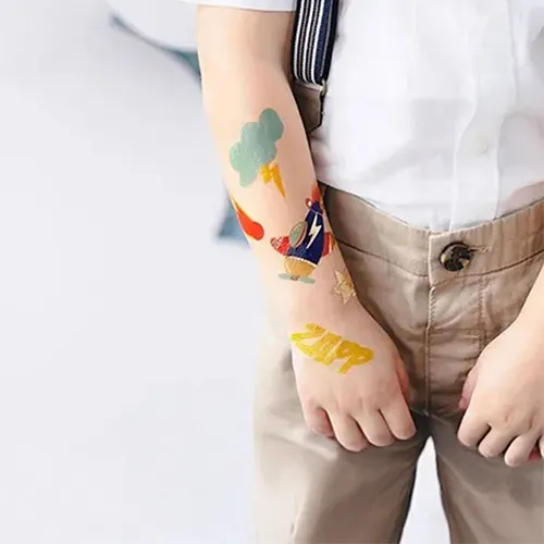 Tattoo, Arm,  temporär , bunt