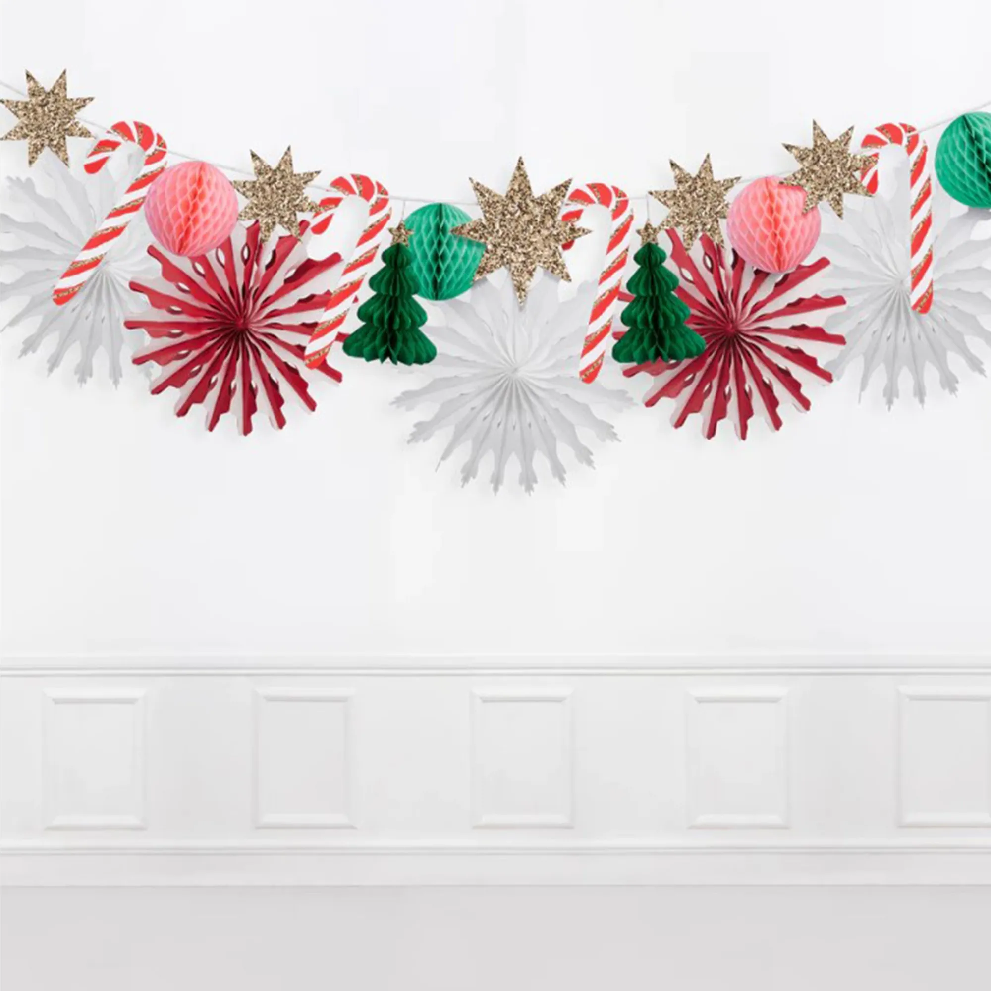 Meri Meri - 1,8 m Weihnachtswabengirlande