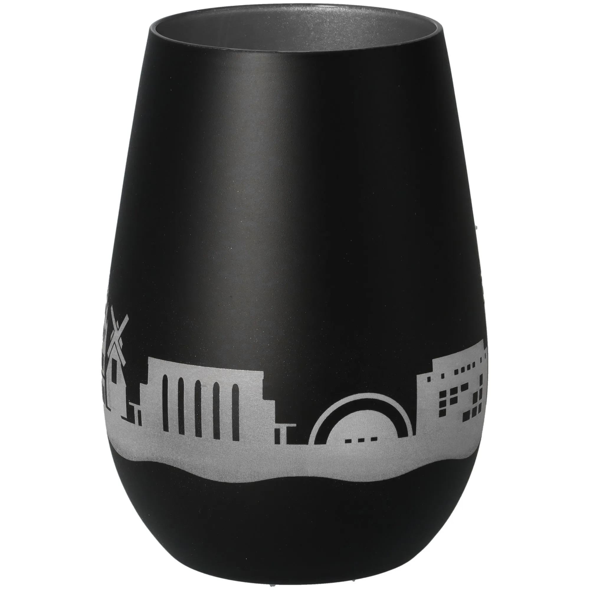Schmuckbecher, Vase, Schwarz, Urban Silhouette, Matt