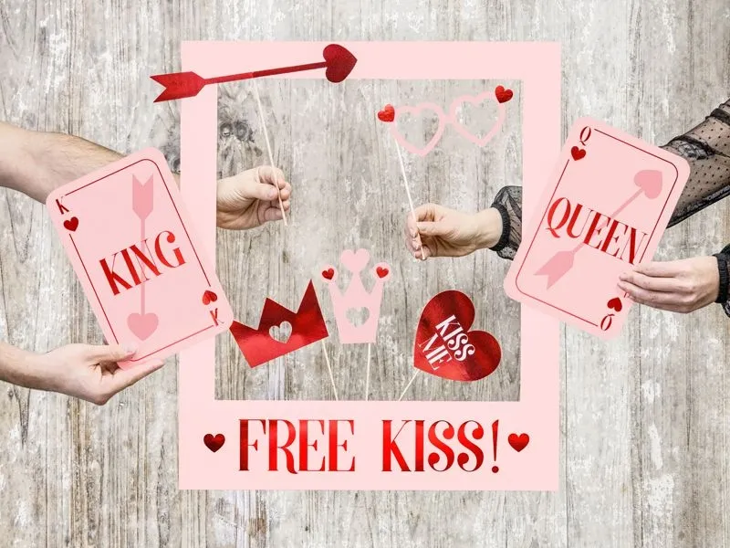 Photo Props-Set zur Hochzeit "Love is in the Air", 7 teilig