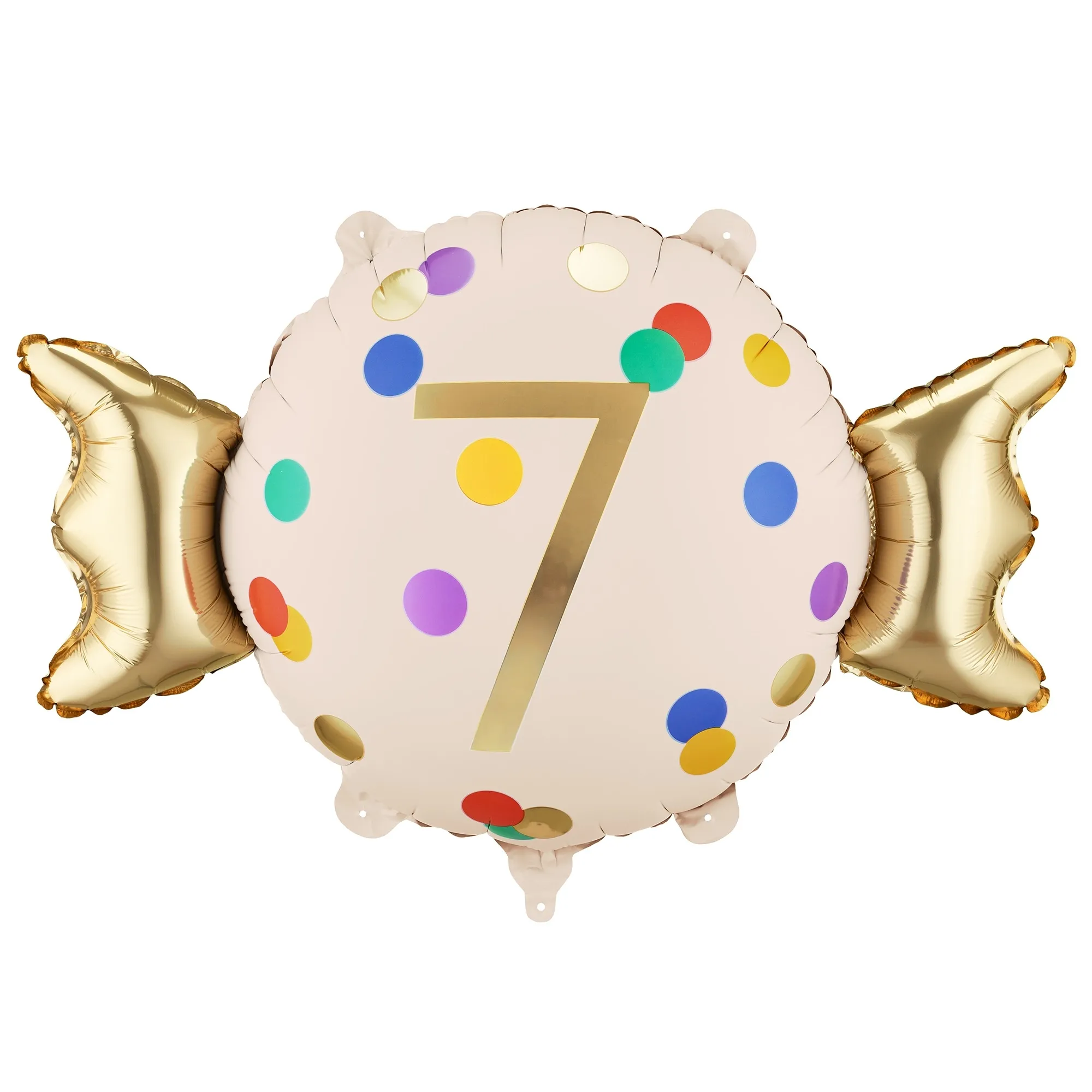 Balloon, Birthday, Runder Ballon, Sieben, Konfetti