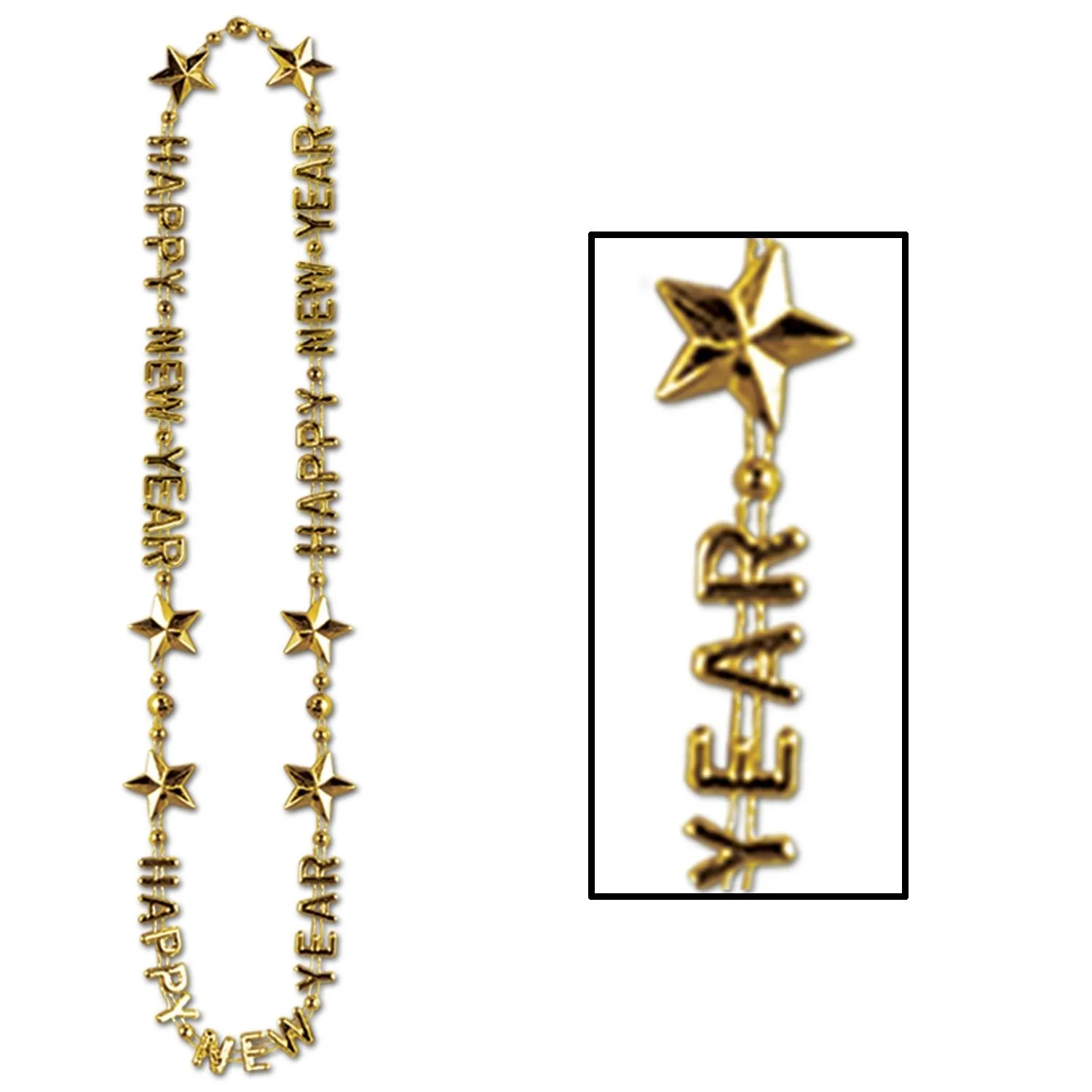 Happy New Year Kette Gold
