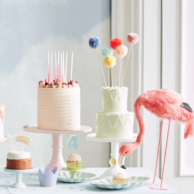 Meri Meri - 6 Cake Topper "Pompoms", bunt