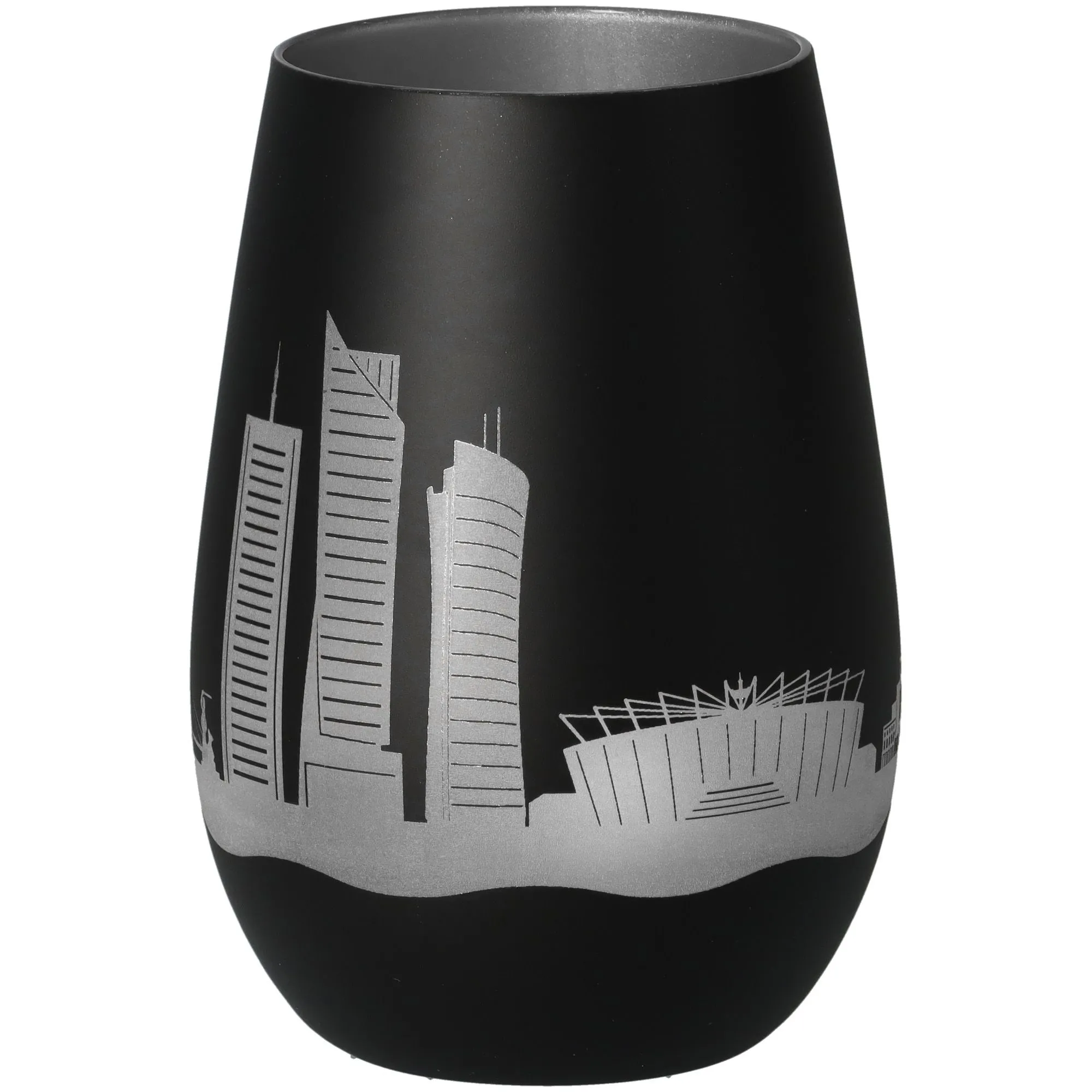 Goodtimes Windlicht Skyline Warschau Schwarz/Silber