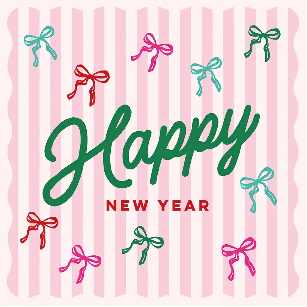 20 Cocktailservietten "Happy New Year" 25x25cm