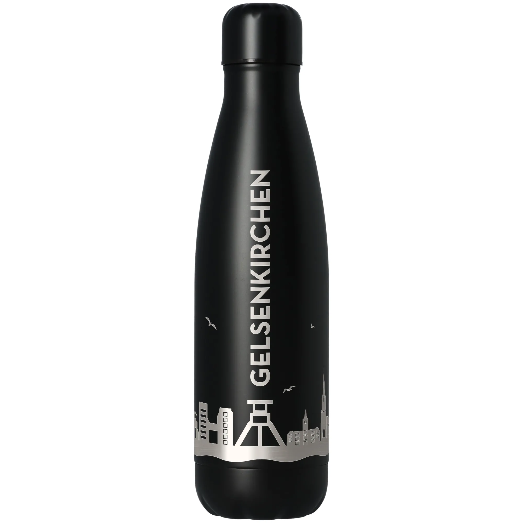 Trinkflasche Skyline Gelsenkirchen Schwarz 500ml