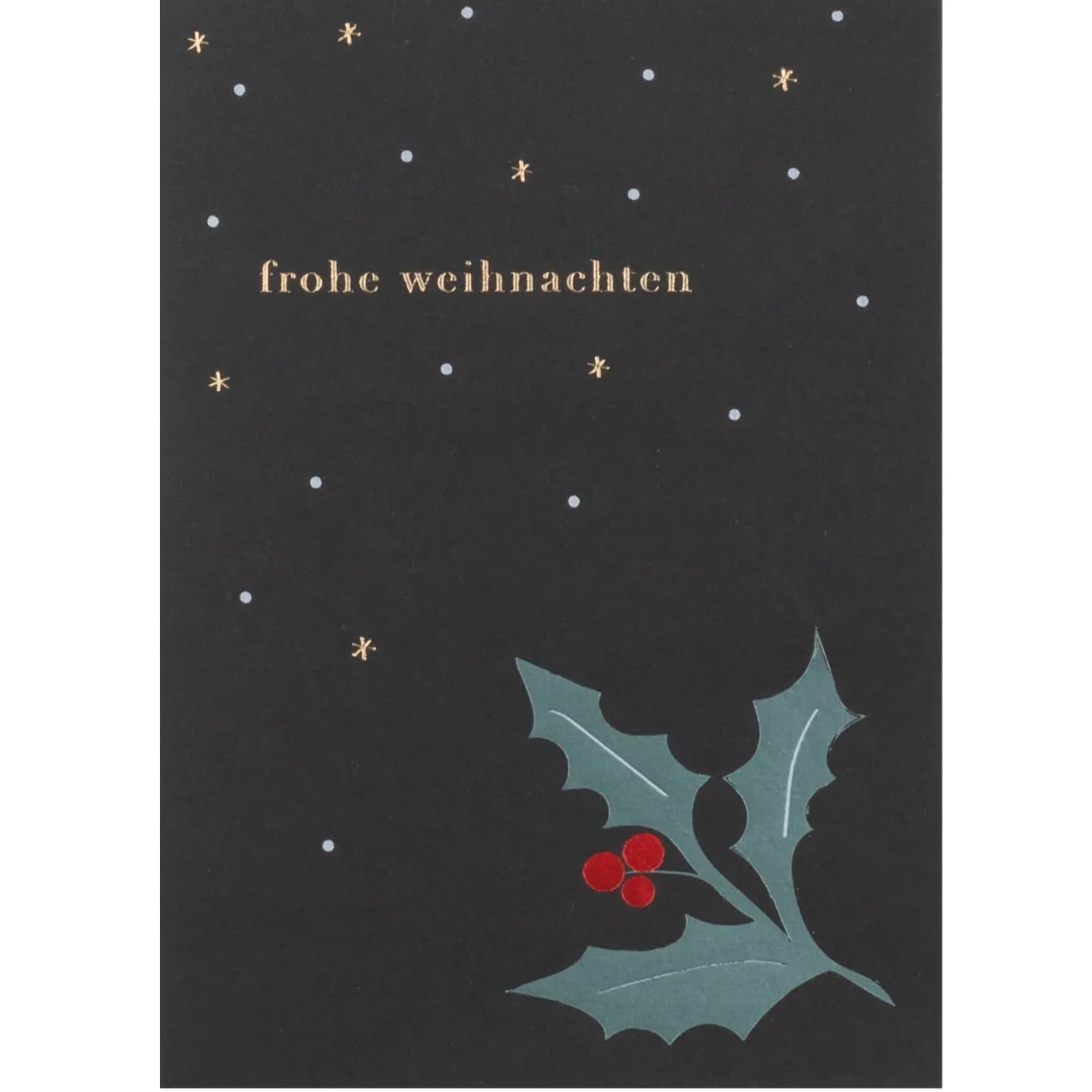 Räder Design - Grußkarte "Frohe Weihnachten" Ilexzweig