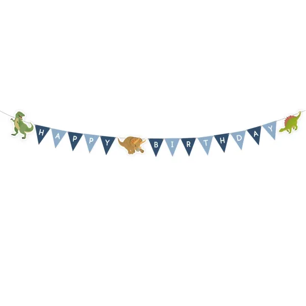 Dinosaurier Party - Girlande "Happy Birthday"