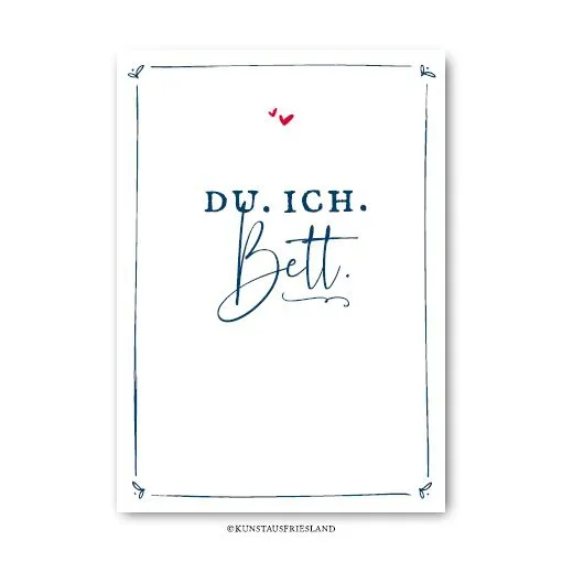 Postkarte "Du.Ich.Bett."