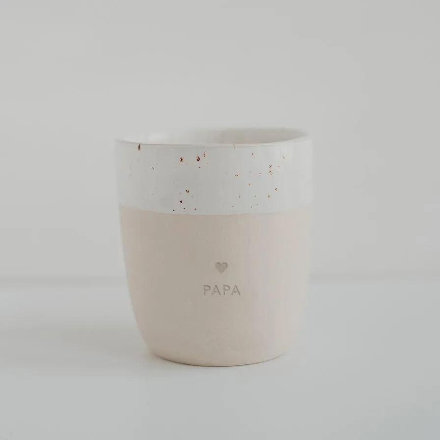 Eulenschnitt - Steingut-Becher "Papa"