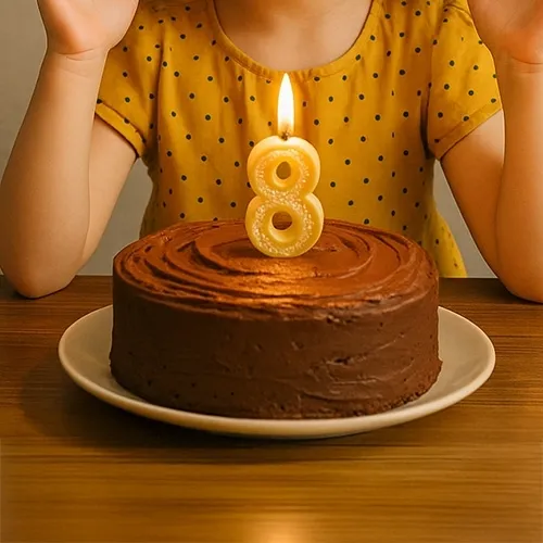 Schokoladenkuchen, Kuchen, Kerze, 8 Jahre, Süßspeise