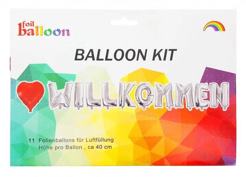 Folienballon-Girlande Herzlich Willkommen