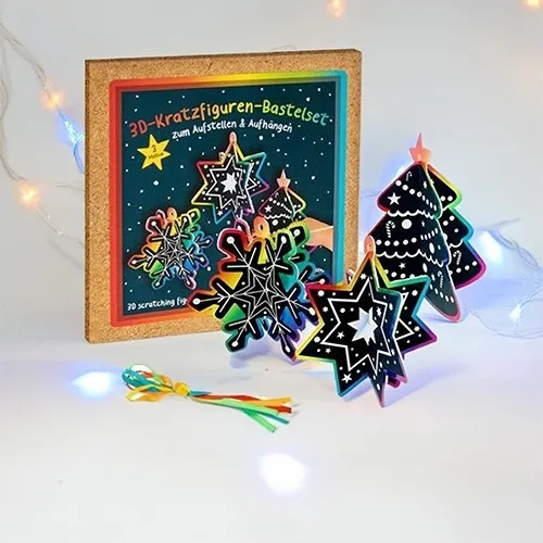 3D-puzzles, Kratztier, Sternenstern, Weihnachtsdeko, Holzengeln