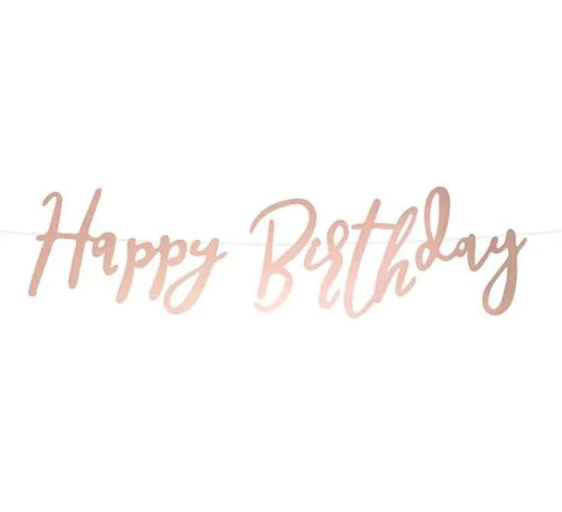 Girlande - "Happy Birthday", roségold
