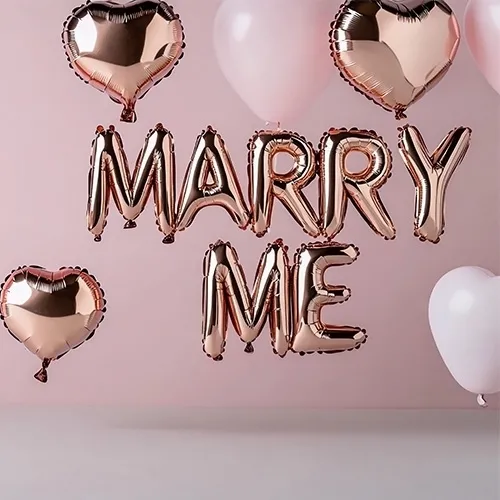 herzballons, ballon buchstaben, roségold, verlobung?, deko ballons