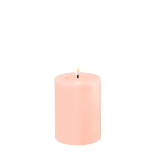 Deluxe - LED Stumpenkerzen Rosa 7,5 Ø x 10cm