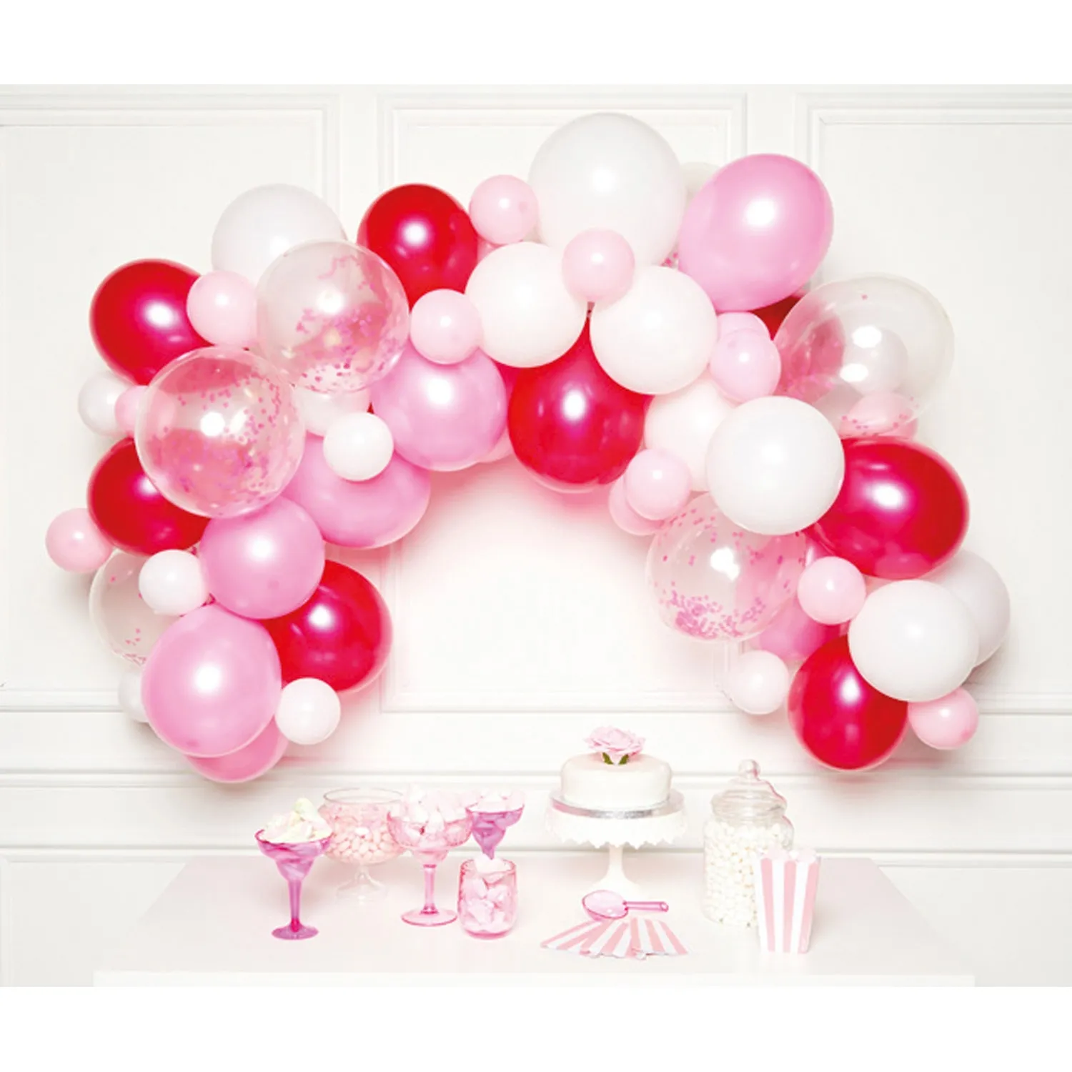 DIY Ballongirlande zum selberbauen - Pink / Rosa / Weiß