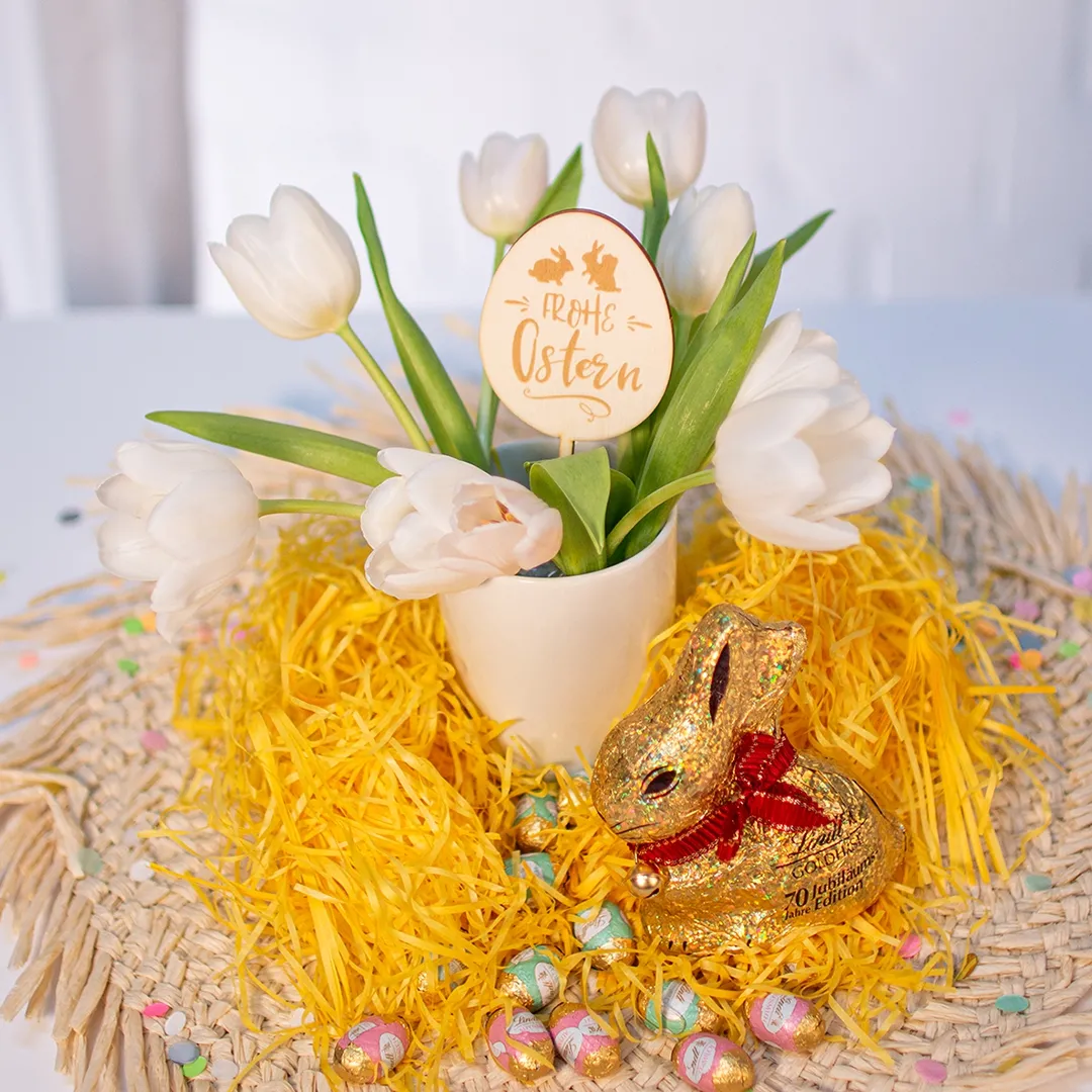 Blumenstecker "Frohe Ostern"