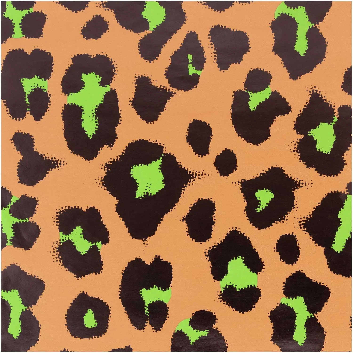Geschenkpapier auf Rolle, "Acid Leo"- Braun 3m