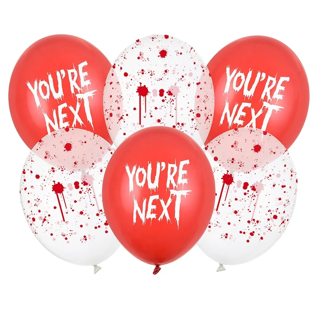 6 Latexballons im Set "You´re Next"
