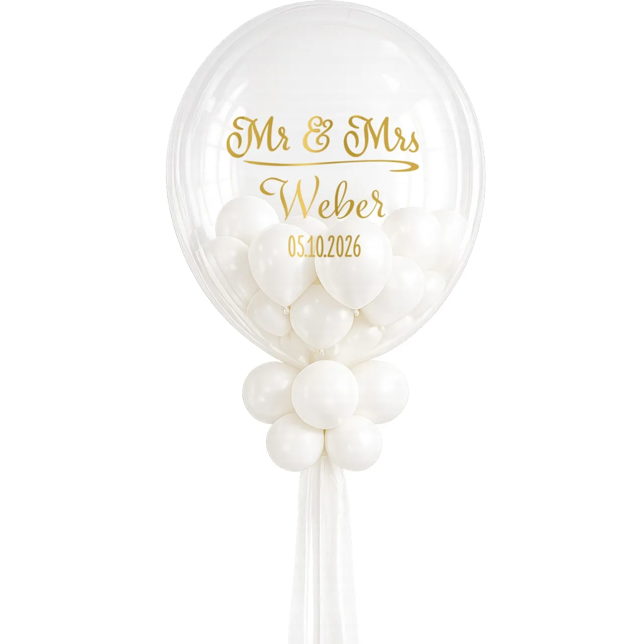 balloon, klarballon, weiße ballons, ballon bouquet, hochzeitsdeko