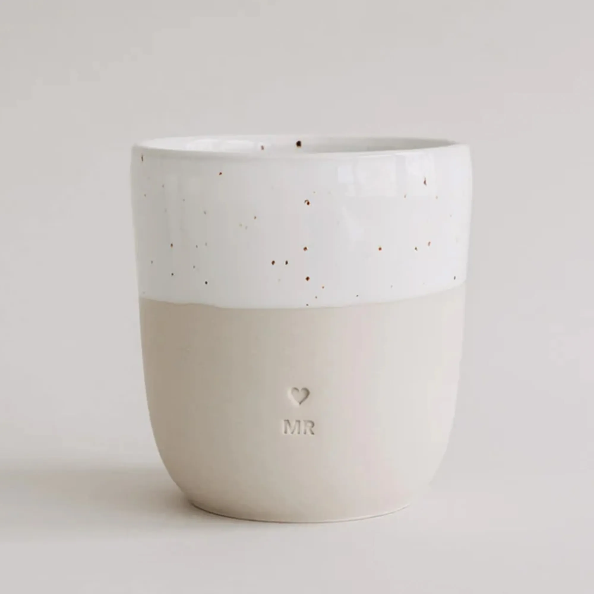 Becher, Tasse, Keramik, Weiß, Glasur