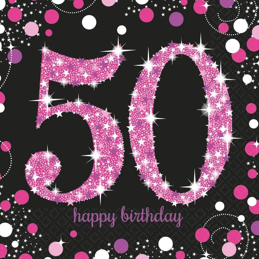 16 Servietten "50. Geburtstag"
