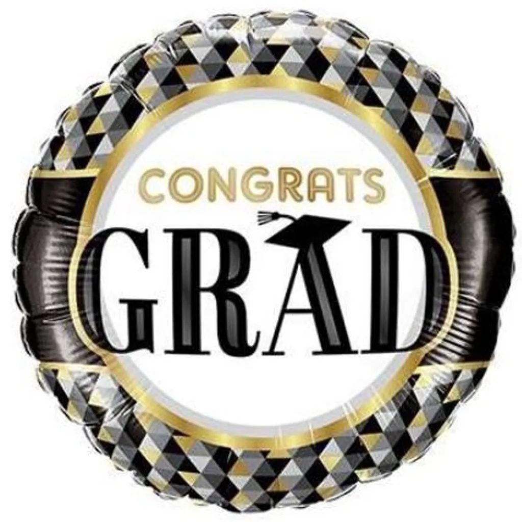 graduation, congrats, balloon, round, foil balloon