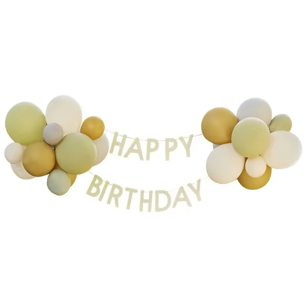 DIY Girlandenset mit Ballons "Happy Birthday"