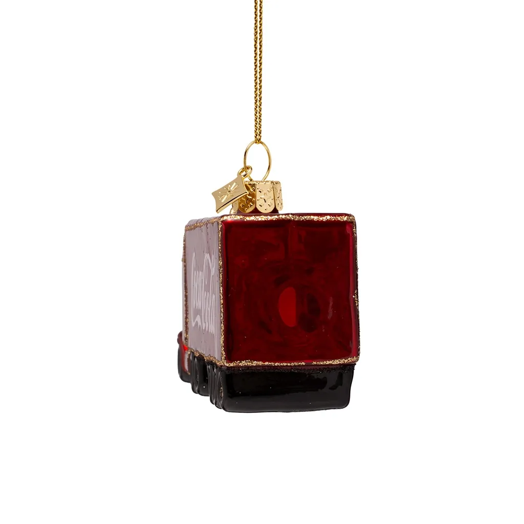 Anhänger, Kugelanhänger, Glasanhänger, Rot, Gold
