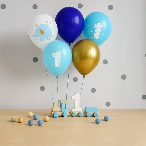 Ballons, Geburtstag, 1. Geburtstag, Kinderdeko, Holzspielzeug