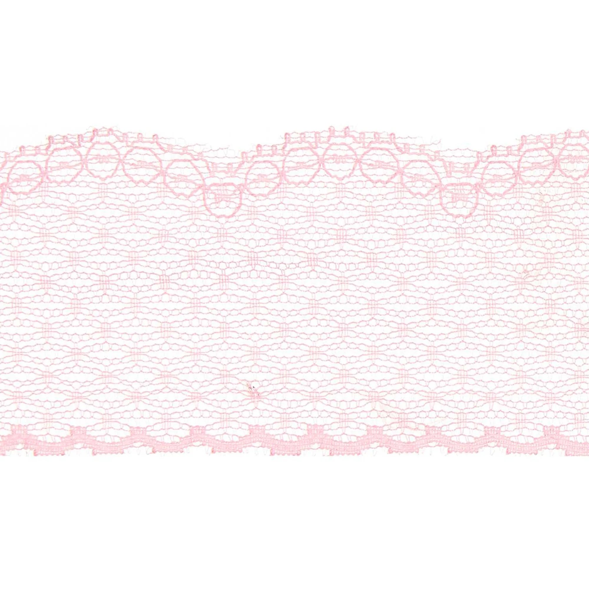 Spitzenband Pünktchen, Rosa 58mm / 3m
