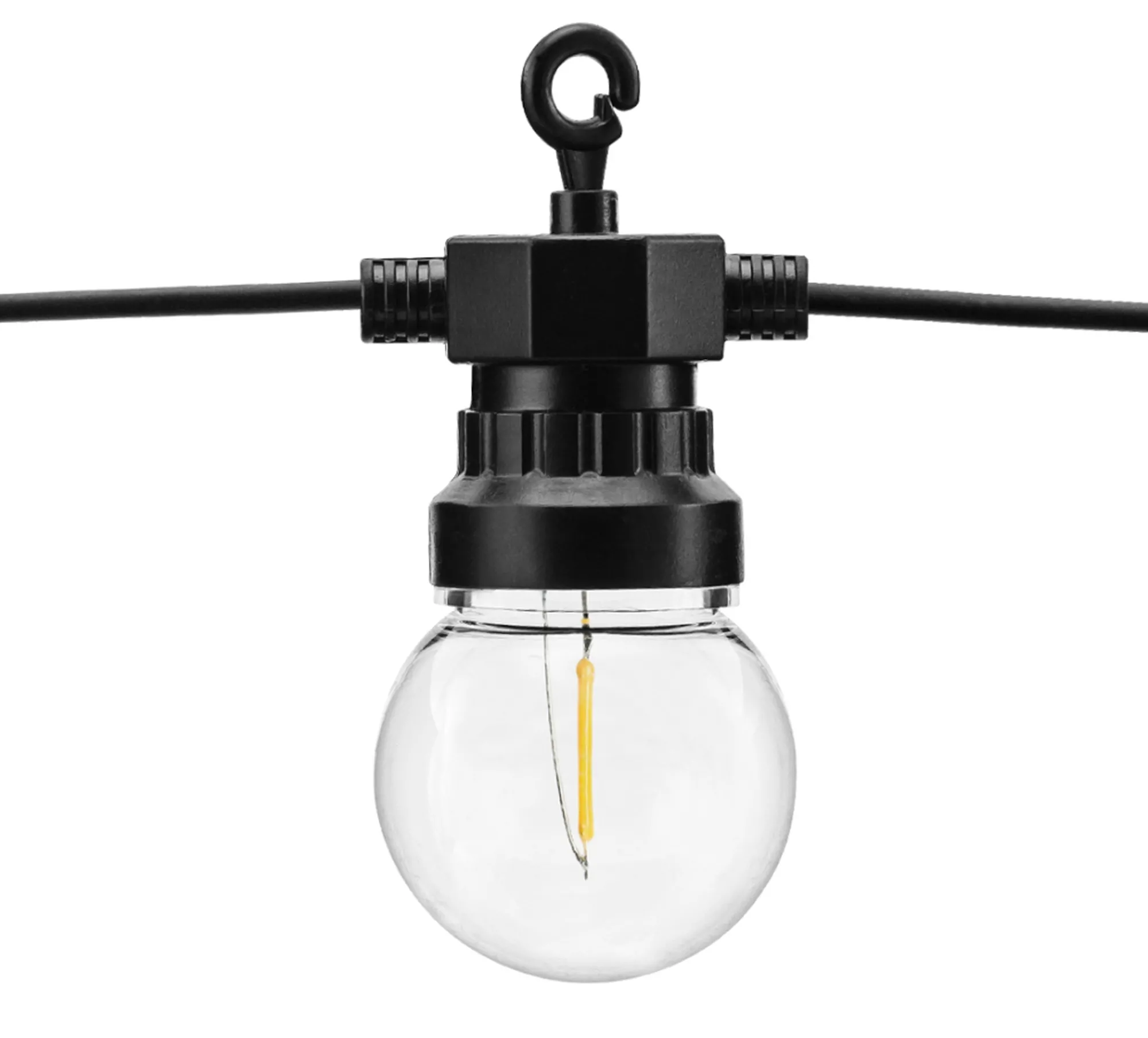 Vintage Lichterkette in Schwarz - Indoor/Outdoor