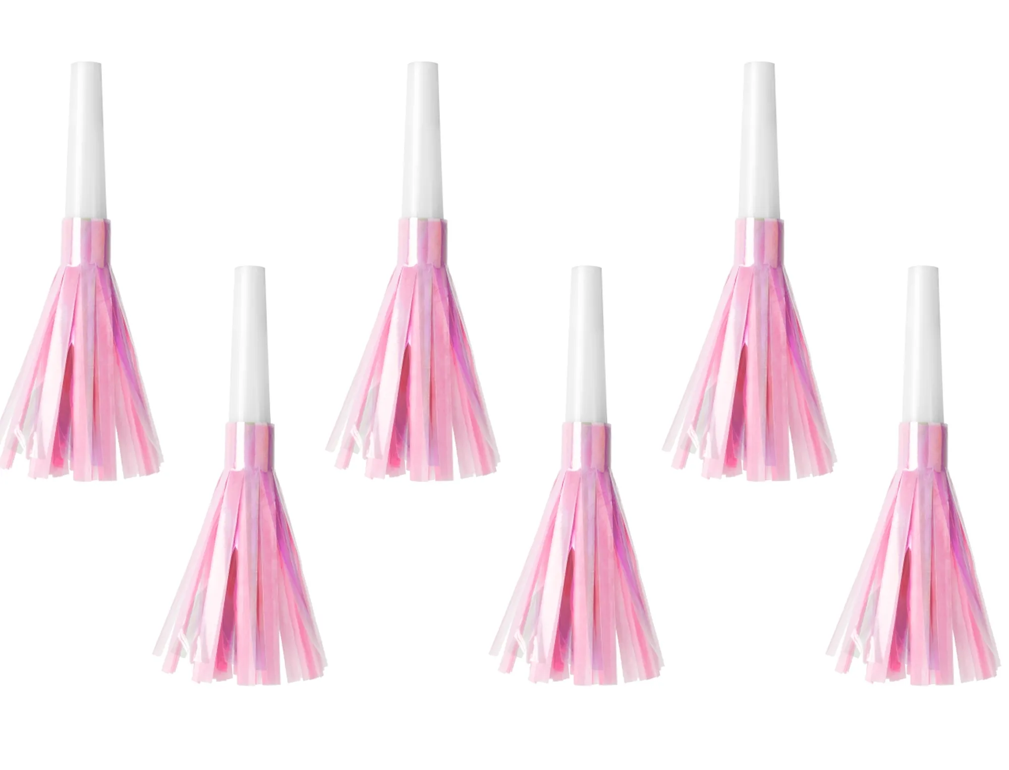 Kaktus - 6 Fransentröten Pink / Irisierend