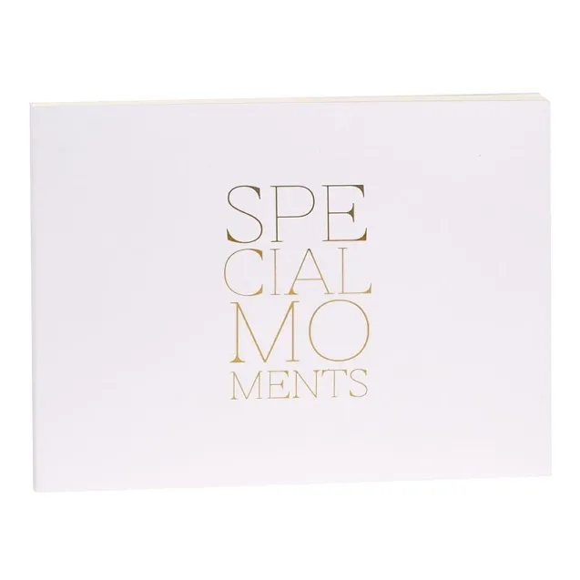 Gästebuch "Special Moments" Weiß & Gold