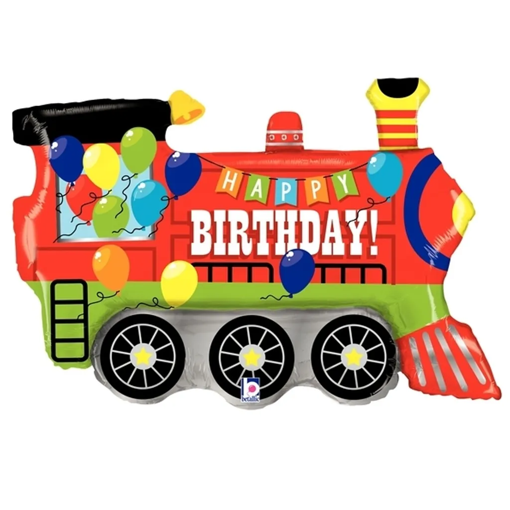 Luftballon-Train, Birthday, Train, Bunte Farben, Ballonfigur