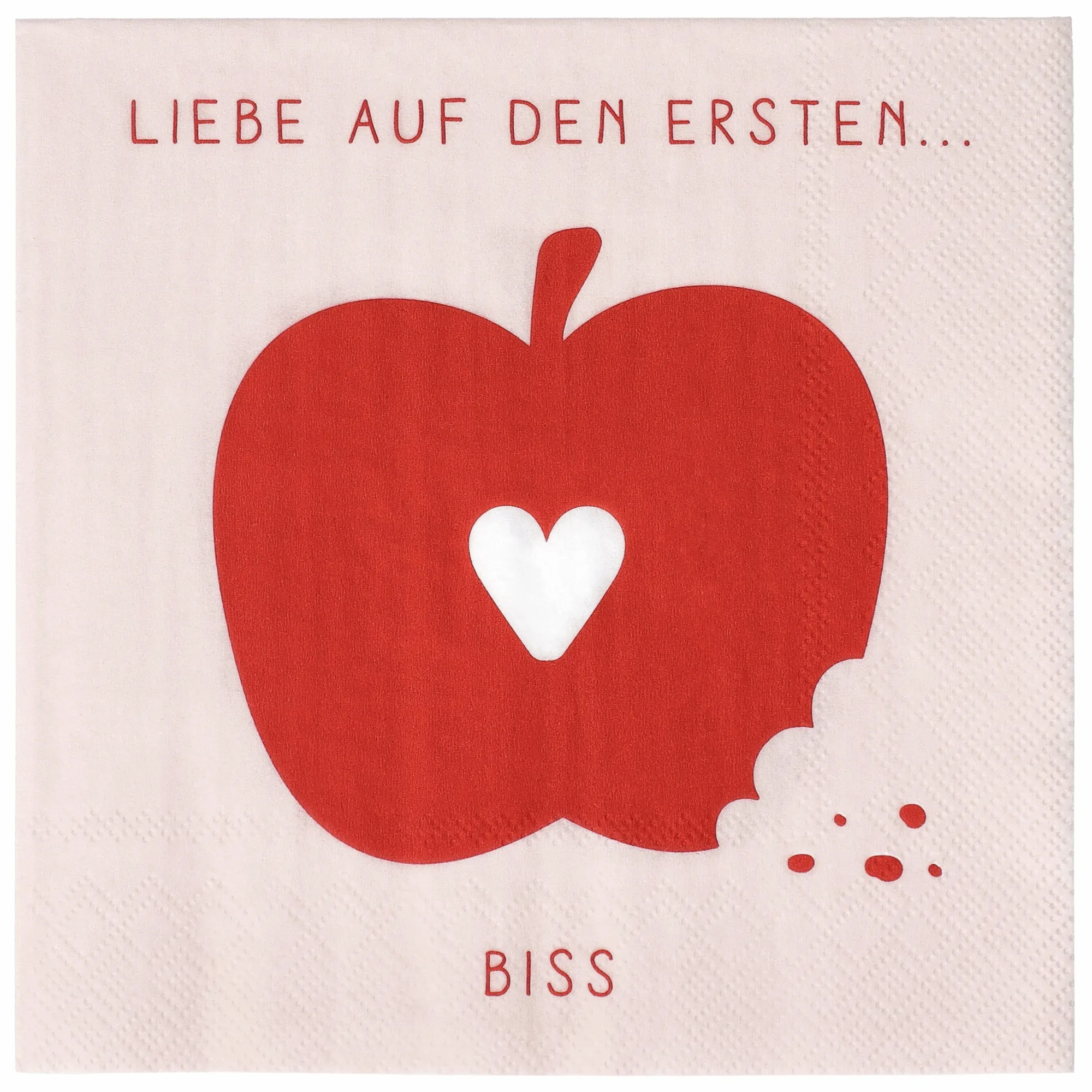 Tuch, Serviette, Apfel, Rot, Herz