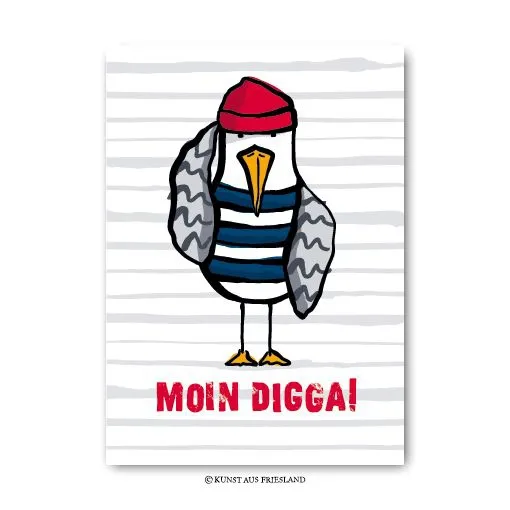 Postkarte "Moin Digga!"