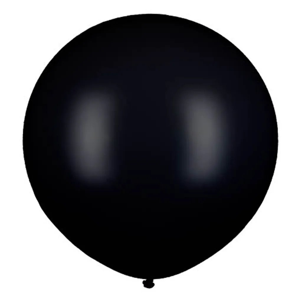 Schwarzer Ballon, Rundballon, Luftballon, Gummi/Latex Ballon, Bedruckung unbekannt
