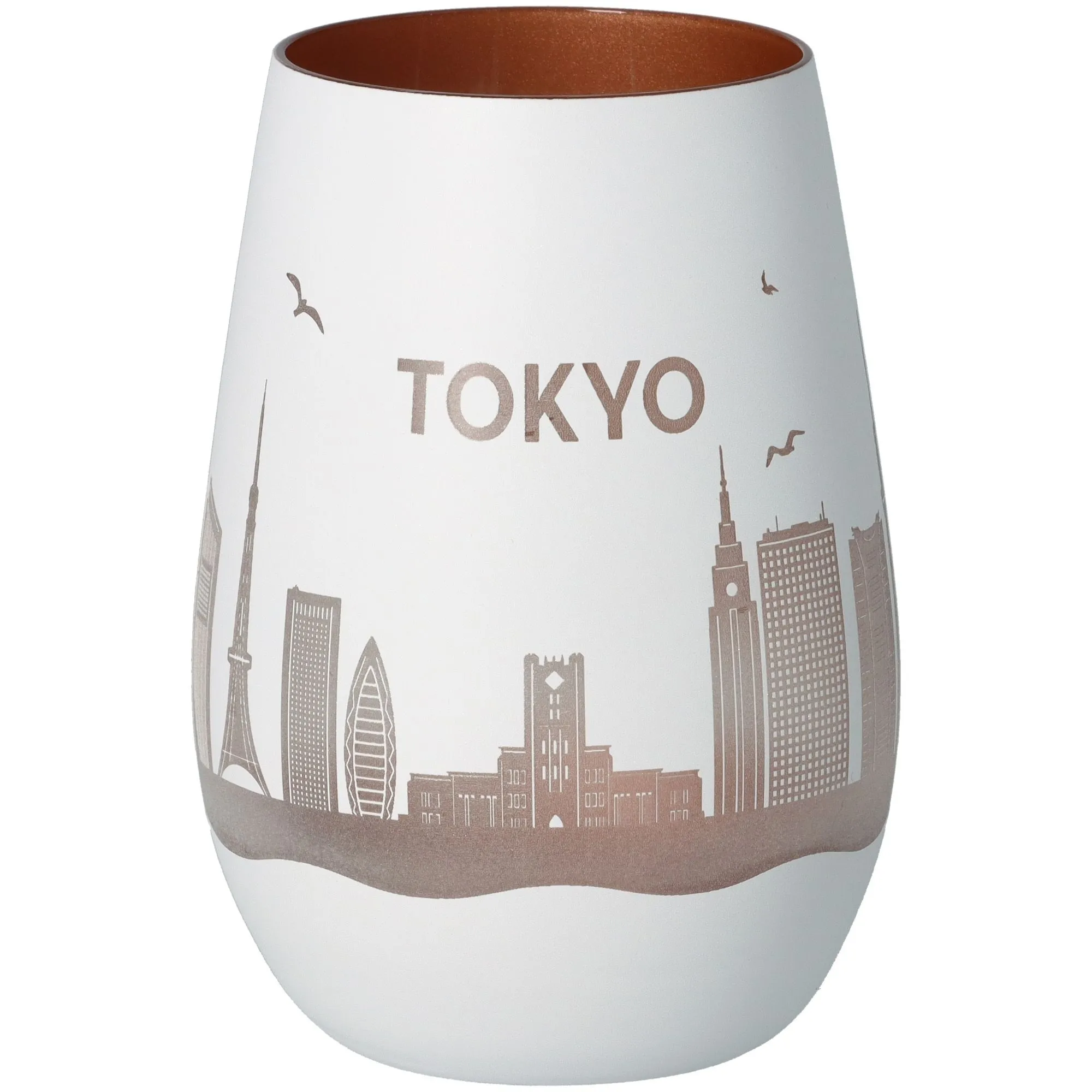 Vase, Glasvase, Tokyo, Städtische Skyline, Weißer Innenraum