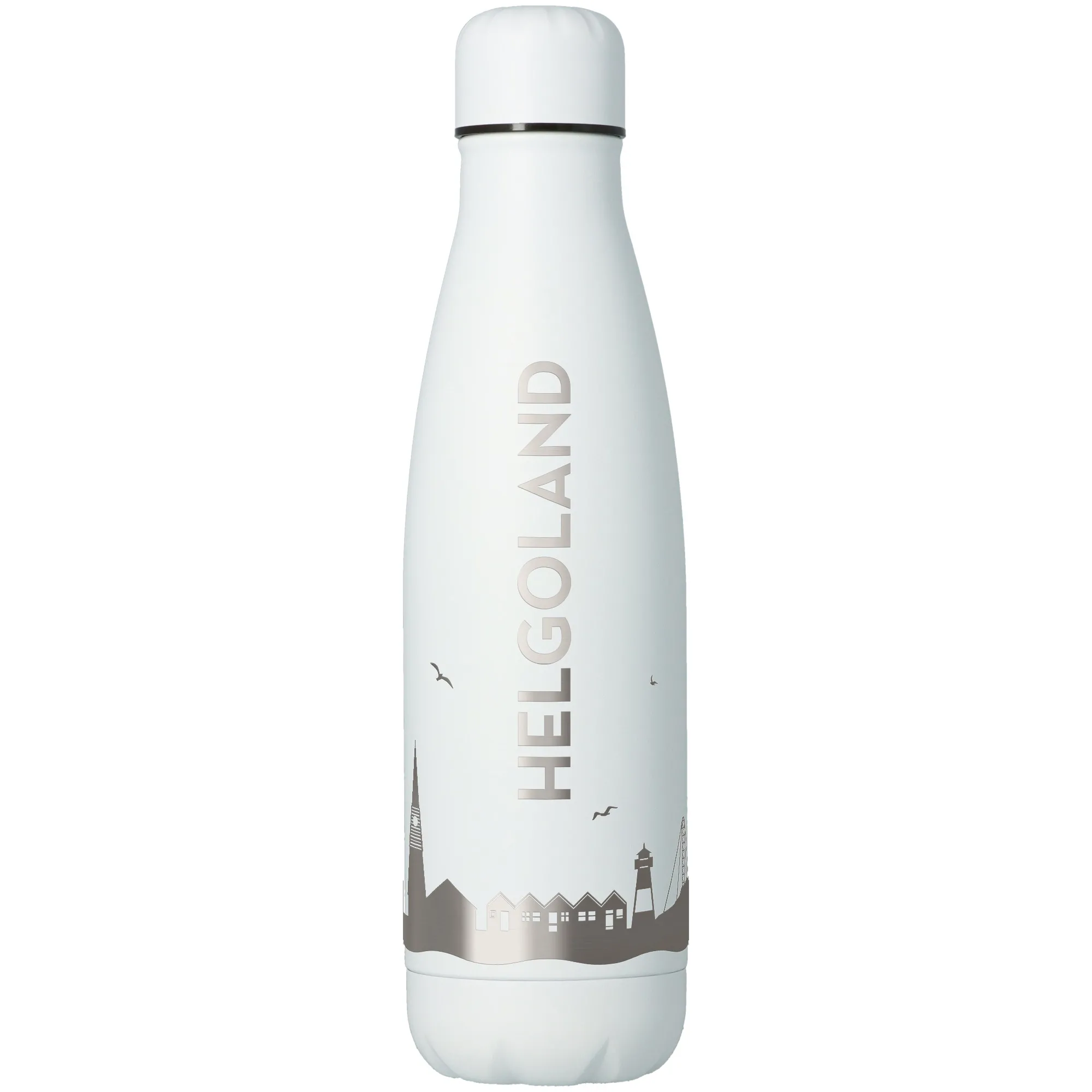 Trinkflasche Skyline Helgoland Weiß 500ml