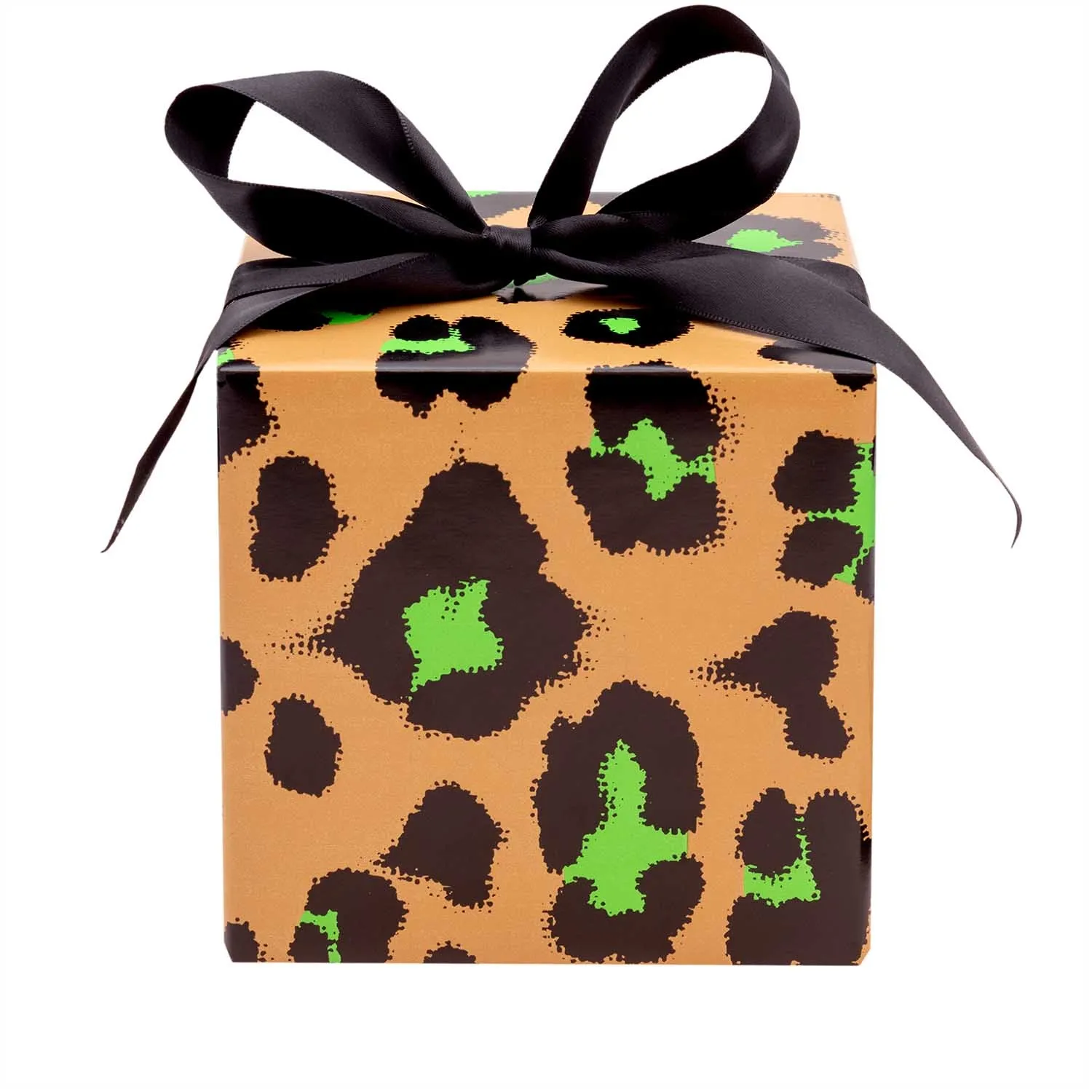 Geschenkpapier auf Rolle, "Acid Leo"- Braun 3m