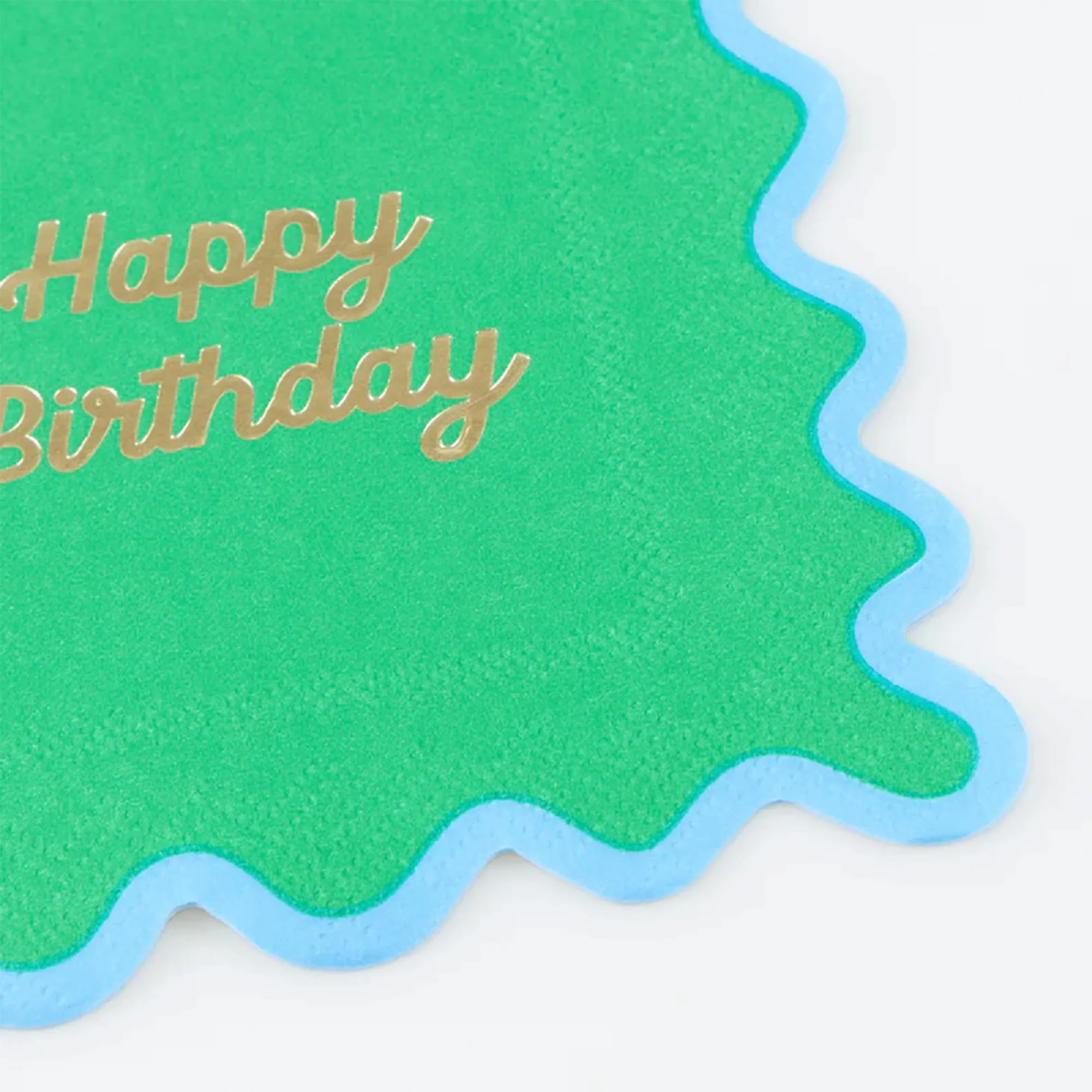 birthday, Karte, grün, Schnittkante, Folienbuchstaben