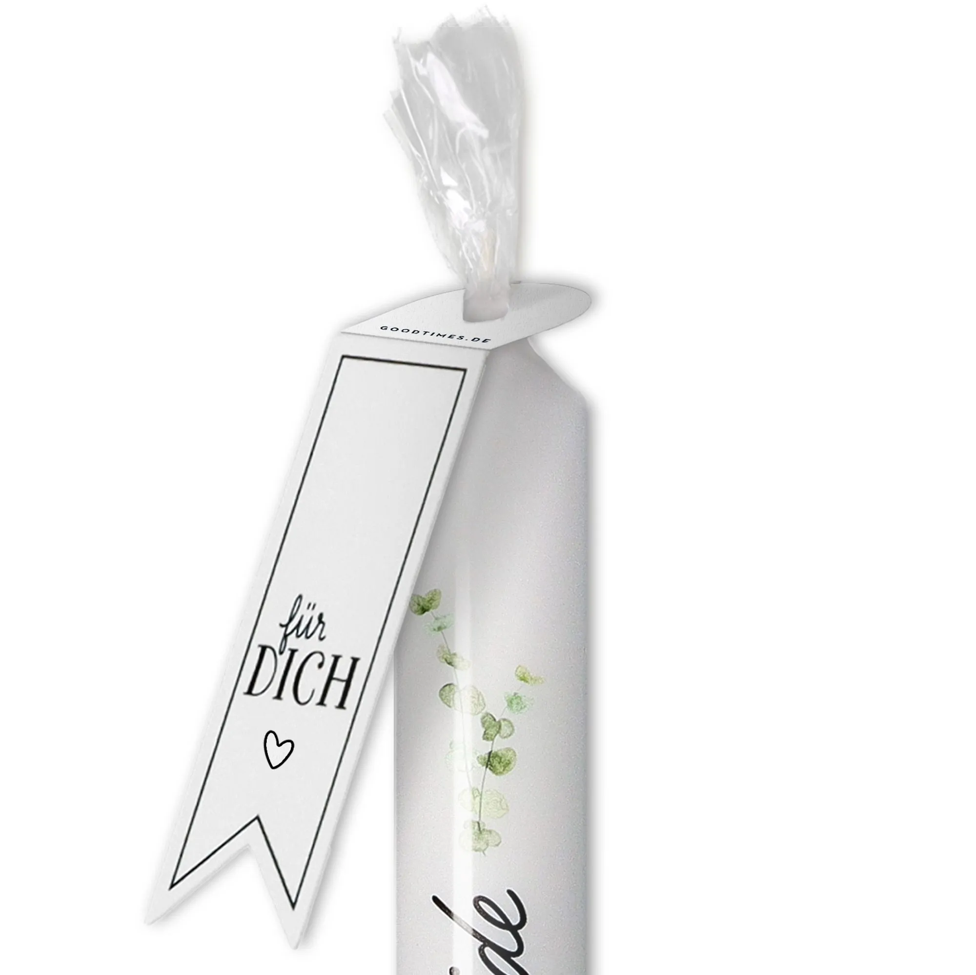 Stabkerze Eukalyptus "Team Bride" Weiß