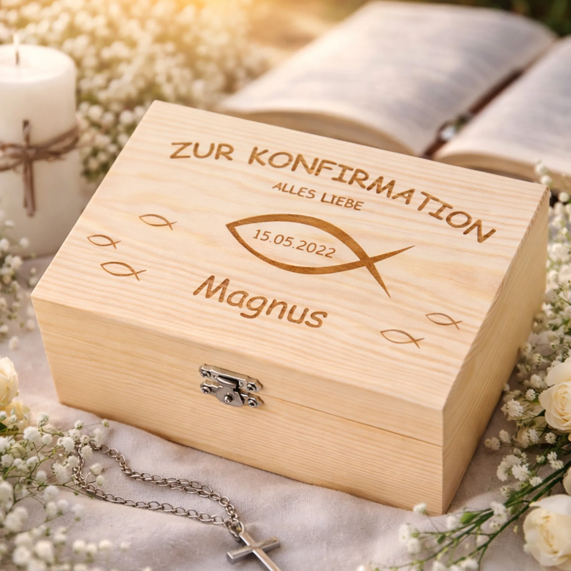 Holzbox, Erinnerungsgeschenk, Holztruhe, Kiste, Hochzeitsgeschenk