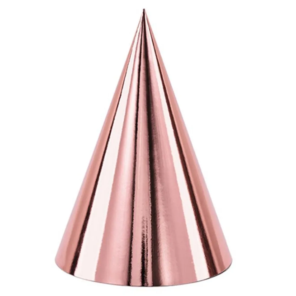 6 Partyhütchen Roségold
