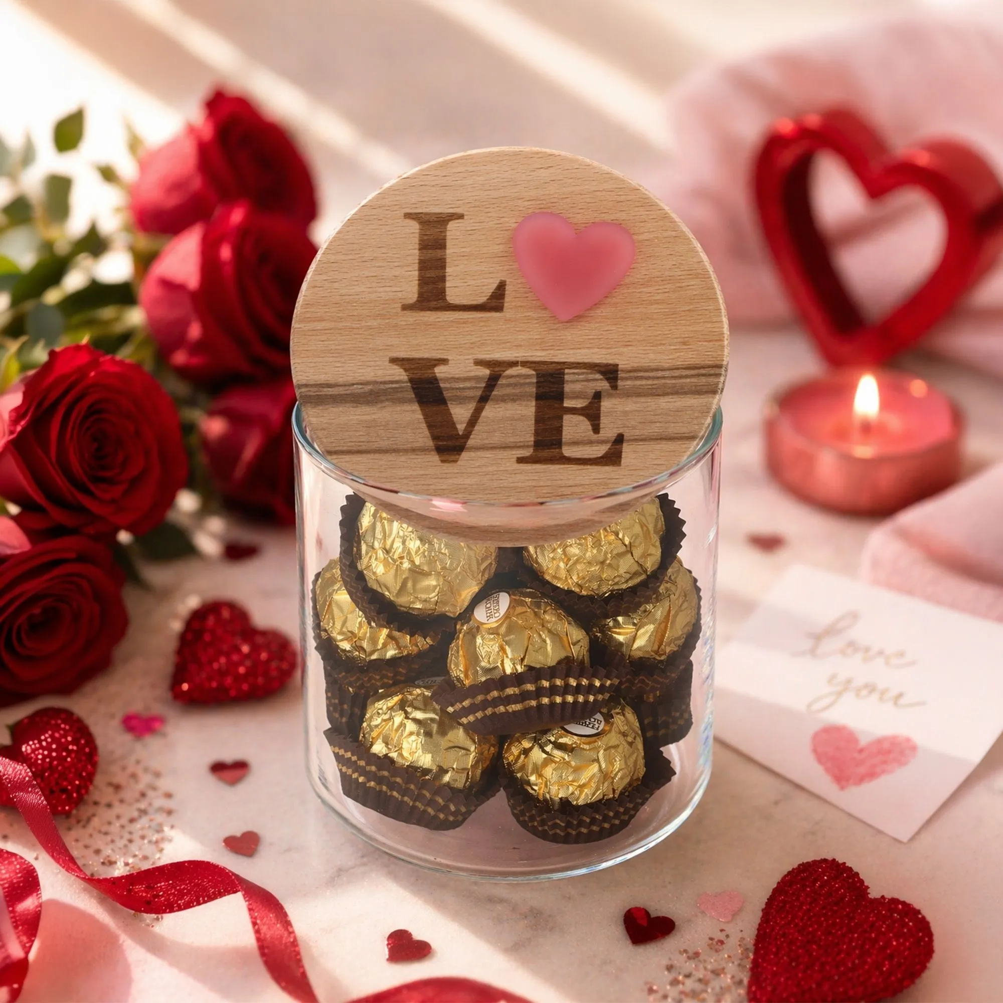 Schokolade, Pralinen, Keksbehälter, Glasbehälter, Liebesgeschenk